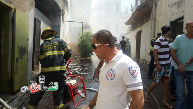 إندلاع حريق في مدينة الطيرة قرب مسجد علي بن أبي طالب